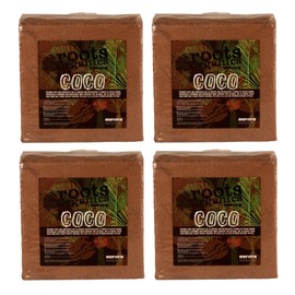 Roots Organics Compressed Coco Fiber 12" x 12" Compressed Block - Pack of Four Bricks