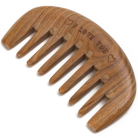 Moreinday Comb Wide Tooth Comb Wooden Comb Scalp Comb Detangling Comb Hair Comb for Women Men Green Sandalwood Comb