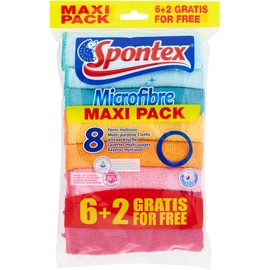 Spontex Microfibre 6+2