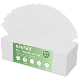 RAQEHO 150 Non Woven Wax Strips - 2.7x7.8" Large Wax Paper Sheets For Waxing Sugar Soft Hard Beads Hair Removal Bikini Eyebrow Lip Armpit Leg Face Body Women Men Home Esthetician Essentials Supplies
