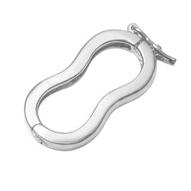 925 Sterling Silver Infinity Link Connector/Necklace Pearl Shortener Enhancer Clasp
