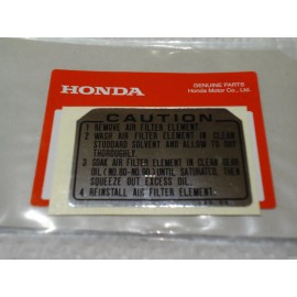 GENUINE HONDA OEM HONDA CT70 H XL70 SL70 XL70 XL75 XL80 S AIR CLEANER DECAL STICKER LABEL