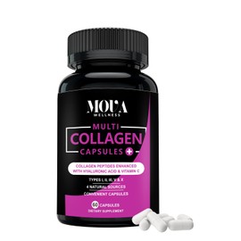 Mova Wellness Multi Collagen Capsules with Vitamin C & Hyaluronic Acid - Types I, II, III, V & X - 60 Capsules