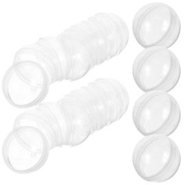 Ciieeo 100pcs Gumball Vending Machine Capsules Empty Round Clear Capsule Transparent Plastic Bauble Sphere Prizes 28mm