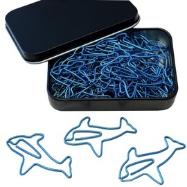 Cute Paper Clips, 30 Pcs Sardine Fun Paper Clips, Small Gifts for Coworkers Students Teachers, Cute School Supplies, Unique Office Supplies Funny Gifts Fun Holder, Easter Basket, Blue