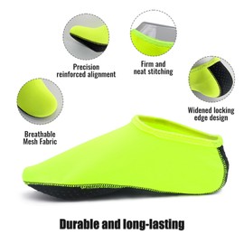 FANWINKJ Water Socks,Yoga Socks, Anti-Slip Breathable and Stylish Water Socks for Beach, Sports, Surf, and Swim, Men and Women,Green-XXL