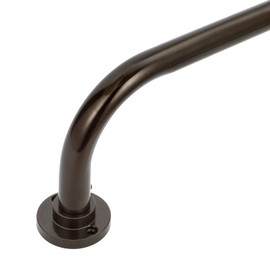 Bronze Wrap Around Curtain Rods,Bronze Curtain Rods for windows 28 to 48 inch(2.3-4Ft),1 Inch Diameter Blackout Curtain Rod,Adjustable Room Darkening Drapery Rods,Window Curtains Rod 28-48",Brown