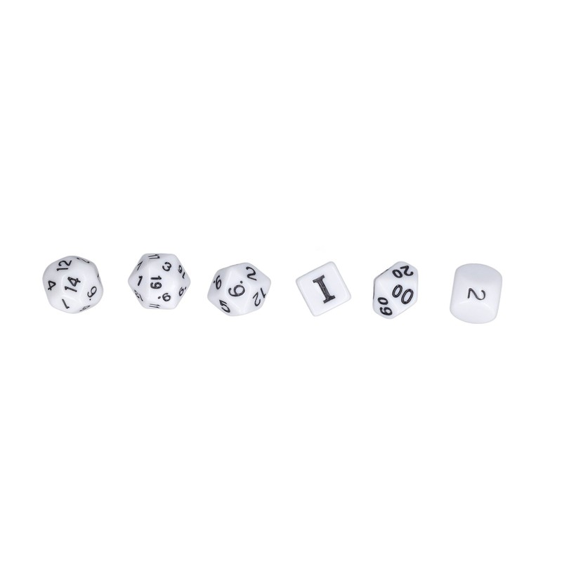 15pcs Complete Polyhedral Dice Set Acrylic D3 to D100 Spherical