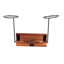 Cowboy hat rack wall mounted cowboy hat rack, upgraded Western style cowboy hat rack wall rack, used for hanging hats, jackets, and keys, used for displaying and storing iron hat hooks (Farmhouse)
