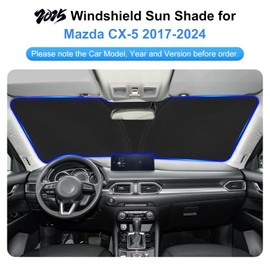 for Mazda CX5 Sun Shade Accessories 2017-2024 2025 CX5 Windshield Sunshade Cover Front Window Shade Custom Fit CX-5 Sun Visor Protector Foldable Blocks UV Rays