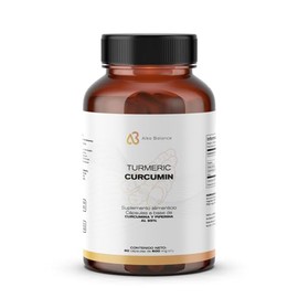 Curcumina estandarizada al 95%, con extracto de pimienta, anti inflamatorio natural - Alka Balance - 60 cápsulas vegetarianas.