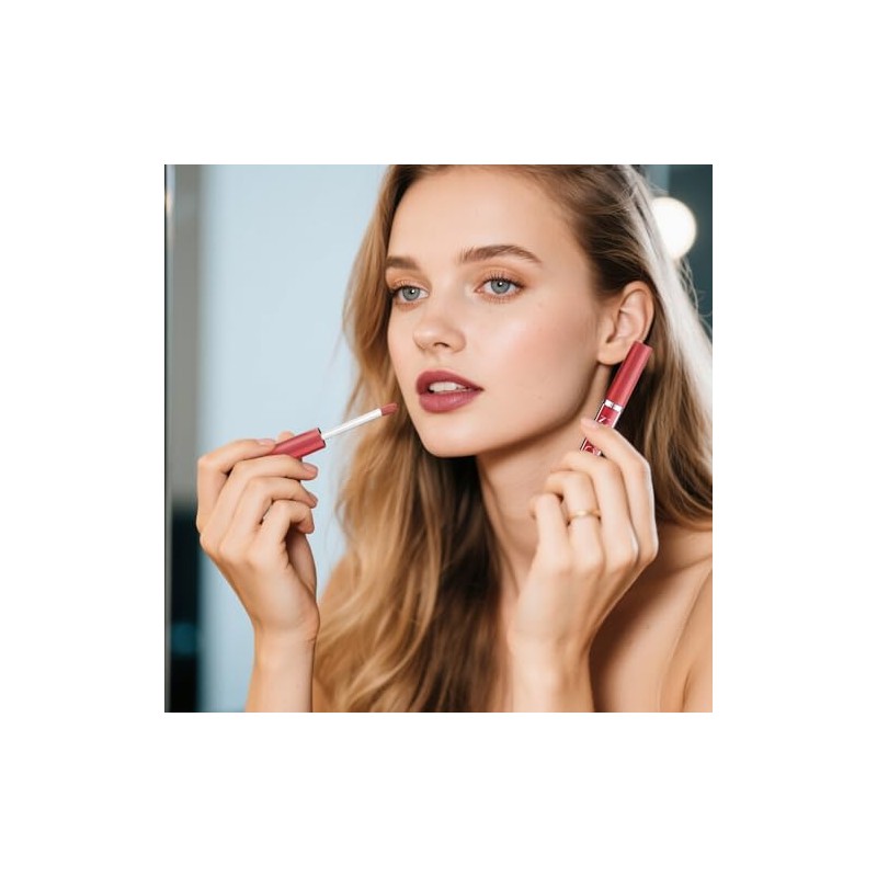 6PCS Lapiz Labial Mate Lapiz Labial Antiadherente,Lápiz labial antiadherente,Lápiz labial