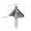 sourcing map Chamfer Router Bit 45 Degree 1/2" Shank 1-1/6"