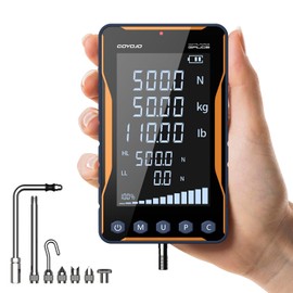 GOYOJO Digital Force Gauge 500N&110LB with Extra-Large Screen and Bold Font, High Precision Multi-Unit Display for Push-Pull Testing, Trigger Pull Measurement, and Industrial Quality Control
