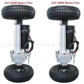 Unbranded 24V 180W 350W Motor Transaxle 9x3.50-4 Tire for Wheelchair Mobility Scooter Quad - 24V 350W Electric Brush Motor Transaxle