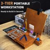 T TOGUSH Portable Model Building Workbench Wooden Model Station with