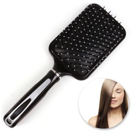 Large Paddle Detangling Hairbrush with Soft Bristles & Rectangle Cushion Pad