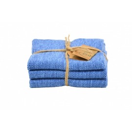 Solwang Cleaning Cloths 02021 Set of 3 Organic Blue Melange