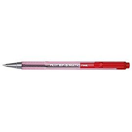 Pilot BP-S Matic - ballpoint pens (Clip-on retractable pen, Red, Red, Transparent, Fine, Ambidextrous)