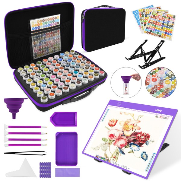 Mlife Diamond Painting Storage Boxes,1 Diamond Painting A4 Light Box