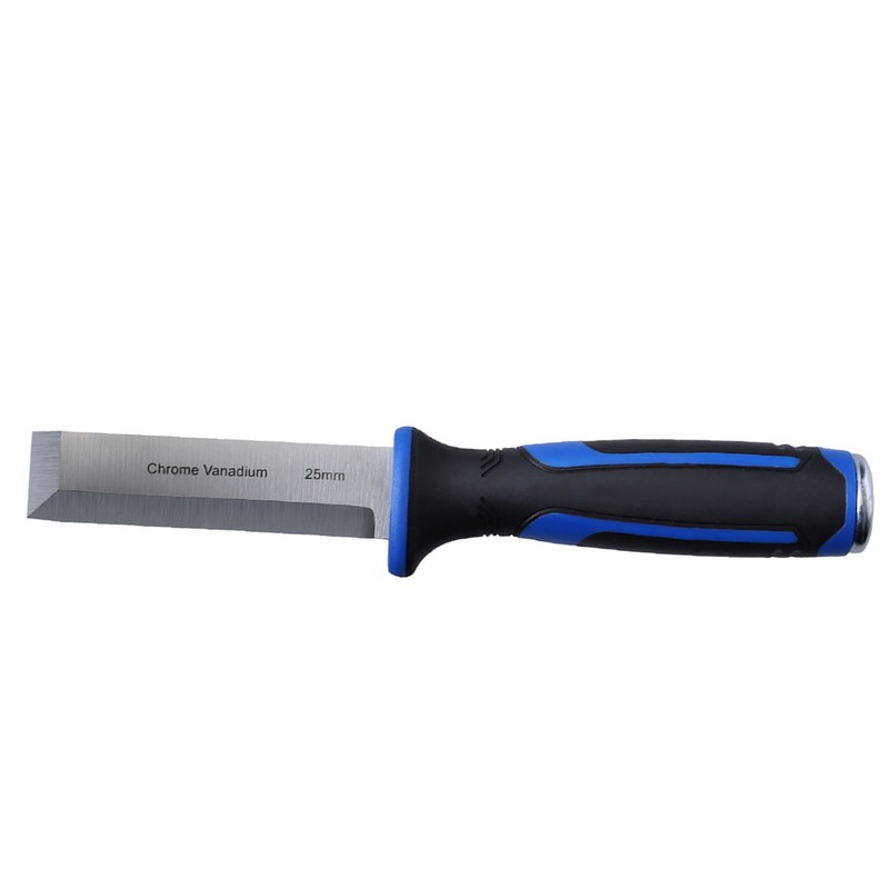 Wood Chisel Tool Hardened CR V Rubber Wrapped Handle Hand