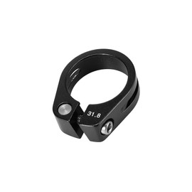Partuto 31.8mm Aluminium Alloy Bicycle Seat Post Clamp Seat Post Clip Black Replacement