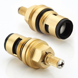 Kitchen Faucet Cartridge for Grohe 45883000 45882000 Cartridge Replacement Part, Cold Hot Flow Right Left Side Installation Suitable for Shower Bathroom Faucet Stem Replacement (45883000+45882000)