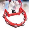 Tambourine Single Row Metal Jingle Bells Handheld Percussion Drum Instrument