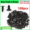 SNS 100X 8mm Bumper Clips Retainer Car Plastic Rivets Fastener