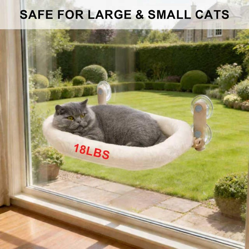YGP Foldable Cat Window Perch with Space-Saving Fold-Down Design