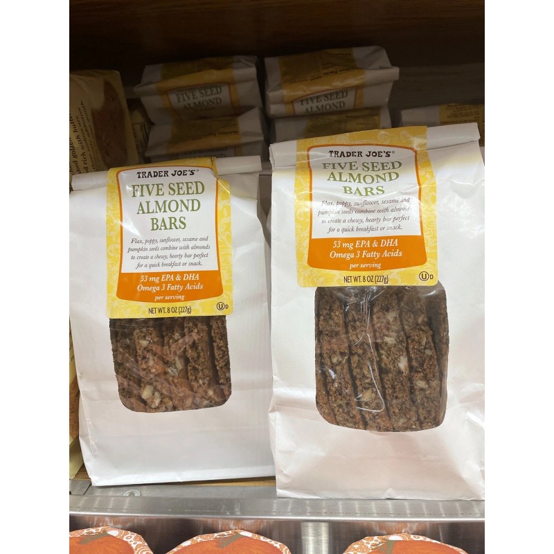 Trader Joe's 2 Packs Trader Joe's Five Seed Almond Bars