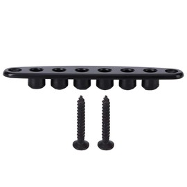 Guitar Mounting Ferrules, Firm Good Quality Guitar String Thru Body Plate, for Guitar Lovers Players Learners Music Bands(black)