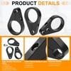 Jerbor 3PCS 1.25" Brake Line & Throttle Cable Clamp Kit