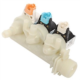 SPARES2GO Triple Solenoid Water Triple Inline Inlet Fill Valve for Hotpoint Washing Machine (3 way)