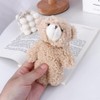 Galepromot Brown Bear Pink Heart Plush Stuffed Keychain For Backpack,