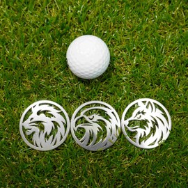 METALABO Golf Green Marker Coin Animal Stainless Steel Large 50mm Heavy Lion Eagle Wolf Animal Competition Prize Gift Souvenir Present for Round (Eagle)