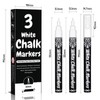 AOSUCO White Chalk Pens, 3mm Washable Liquid Chalk Markers with