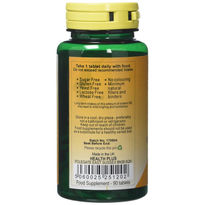 Health Plus Super B6 + Zinc Vitamin B Supplement -