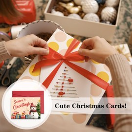 Christmas Holiday Cards with Envelopes - Season's Greetings Christmas Greeting Cards, Holiday Cards, Christmas Cards with Envelopes, Blank Christmas Cards, Christmas Gifts for Friends Coworker Family