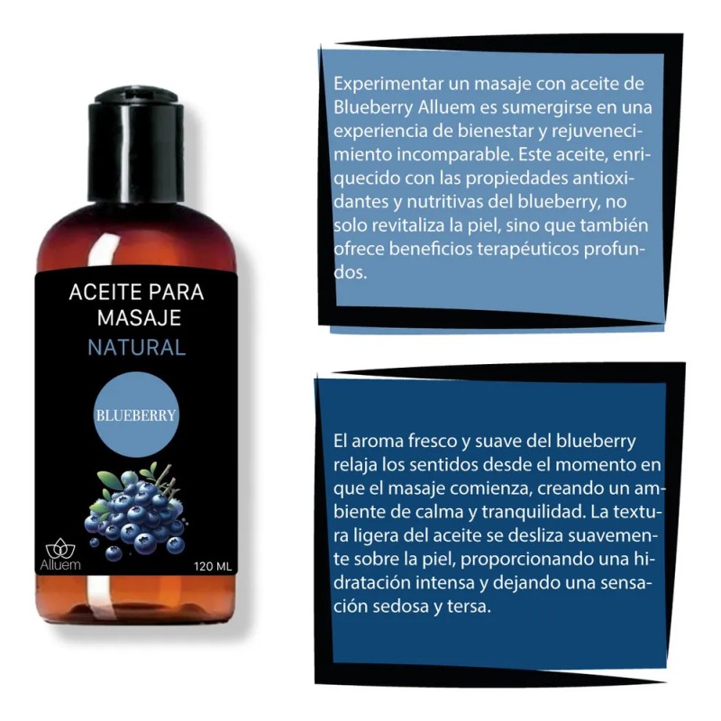 Aceite Para Masajes De Blueberry 100% Puro Orgánico