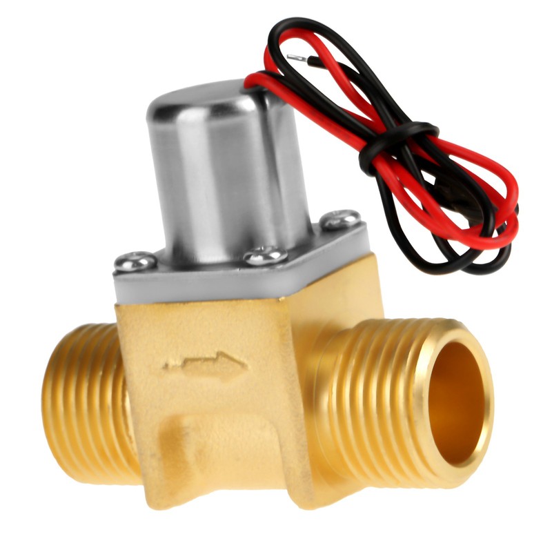 DC 4.5V 1/2" Water Flow Pulse Electromagnetic Valve Brass Solenoid