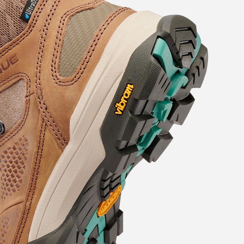 Vasque Women's Talus Mid Waterproof Hiking Boot, Brindle/Baltic, 8 Wide