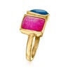 Ross-Simons 2.10 Carat Pink Quartz and 1.10 Carat Blue Quartz
