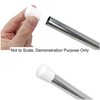 28mm Rubber Feet, White Tube End Caps, Pack of 4