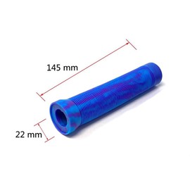 Team Dogz Bicycle Handlebar Grips, Non-Slip Soft Rubber Cycling Grips, Waterproof for MTB BMX Cycle Road Mountain Bike Multi Coloured Rainbow (1 Pair) (Purple & Blue)
