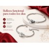 Pulseras Para Parejas Promesa Moissanita Oro Blanco 18k Plat