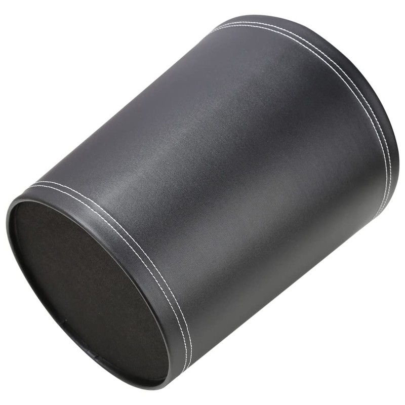 KINGFOM™ Classic Leather Waste Bin, Creative Waste Paper Basket, Storage