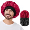 Bonnet for Men, Reversible Silk Bonnet for Sleeping with Curly