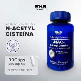 Nac 600 Acetil Cisteína Capsulas Fórmula Acetilcisteína Por Porción Suministro Meses Basic 5h8 Nutrition
