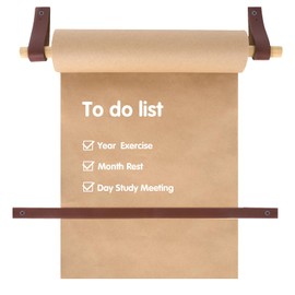 QVEEQ Kraft Paper Dispenser, Wall Mounted Paper Roll Dispenser, Rolling Butcher Paper Holder Hanging Notepad Holder Can Be Used for Wall Decoration, Art Coffee Shop, Restaurant (98ftx0.98ft Paper)